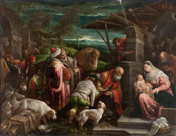 Adoration du Magi Jacopo Bassano dal Ponte Peinture à l'huile